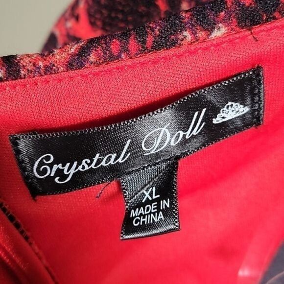 Crystal Doll Off-the-shoulder Mini Dress Sz XL - Picture 8 of 12